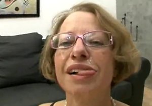 Gorgeous GILF getting throated in a hot video