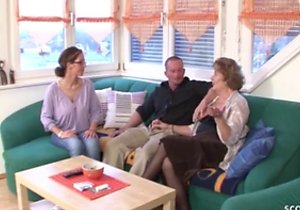 Sideways sex session with a sophisticated lady