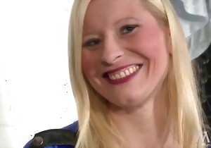 Blonde MILF is getting multiple loads of tasty jizz all over her face